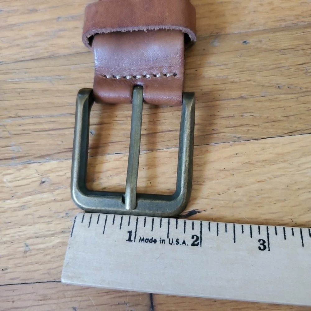 LoveStrength Painted Leather Hip Belt‎ Small Tan Aztec Boho Southwestern NEW
